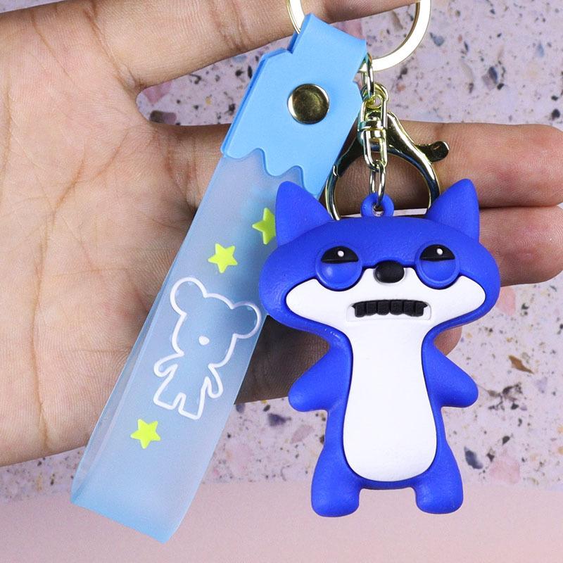 Ugly Cute Funny Tooth Monster Keychain Plush Doll Creative Backpack Pendant Ornament Lovely Small Figure Toy