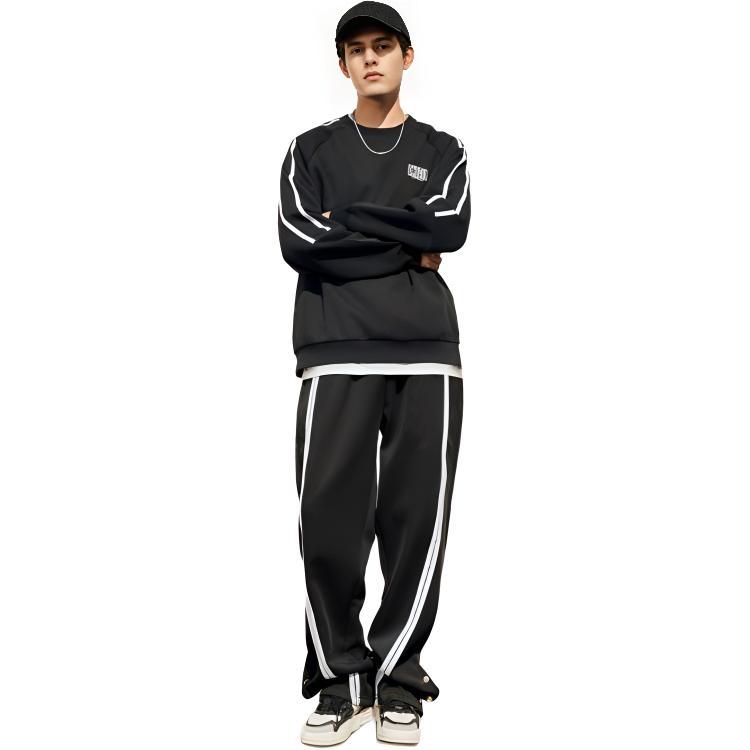 Anta Lifestyle Series Loose Sports Casual Comfortable Hoodie Unisex Hoodies Black 972438705-3