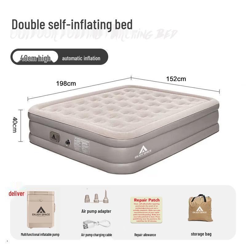 ENJOYSPACE Automatic Inflatable Camping Mattress - Foldable Single/Double Air Bed