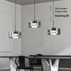 2025 Modern Minimalist Glass Pendant Light with Adjustable Height for Dining Table or Bar