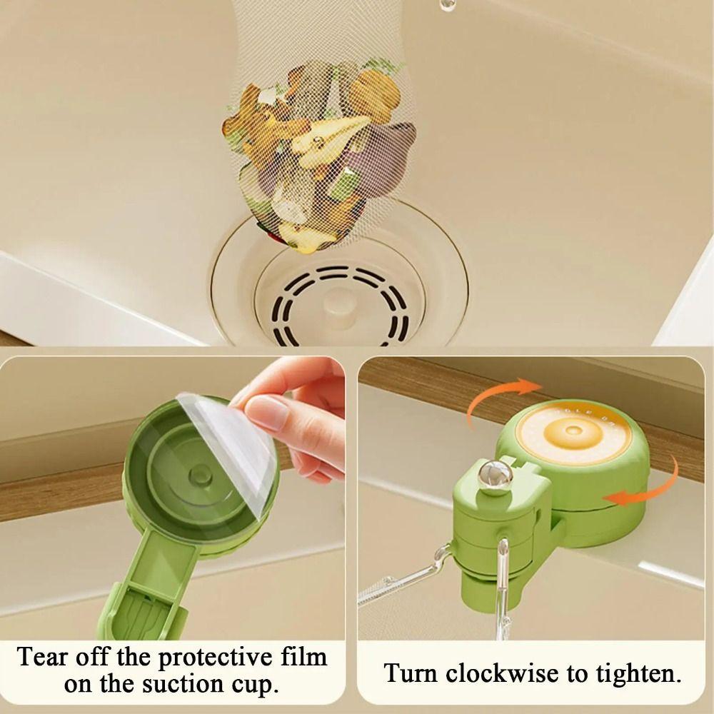 Rotatable Waste Hanging Net Bracket Creative Kitchen Garbage Filter  Household
