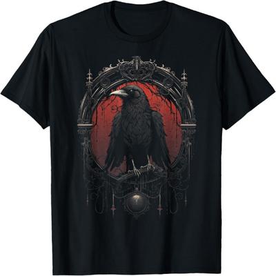 Raven Black Gothic Occult Viking Witchcraft T-Shirt
