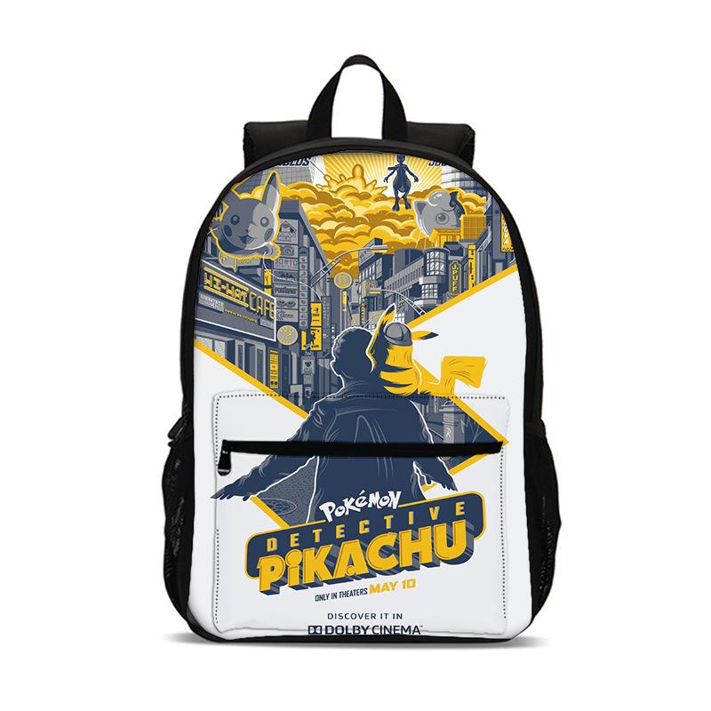 2026 New Pokemon Pikachu Kids Backpack, Creative Primary School Student Bookbag, Lightweight Anti-Lordosis Backpack for Children