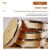 Mao Bamboo Steamer Basket with Stainless Steel Edge - Ideal for Baozi, Mantou, and Xiaolongbao.