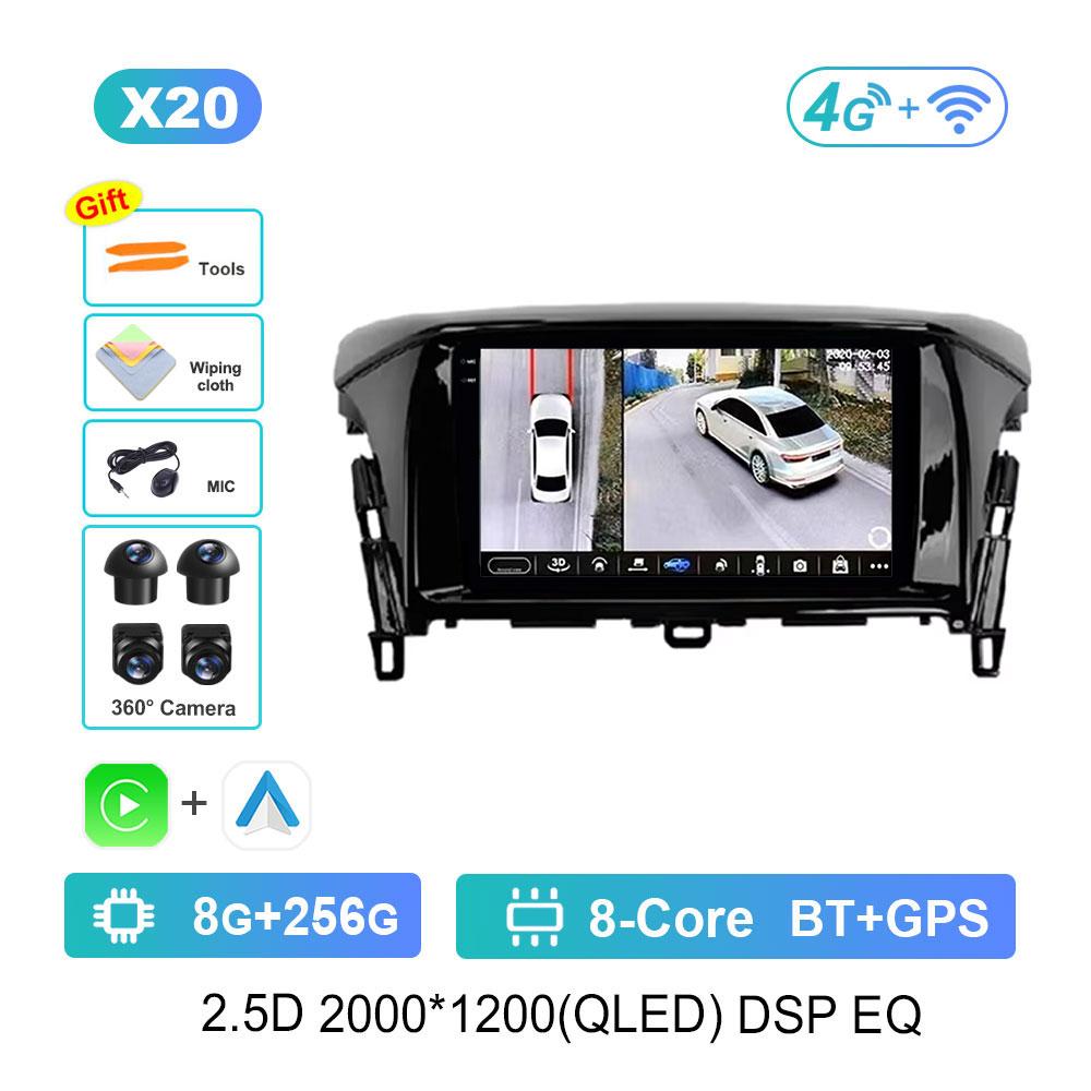 Bluetooth WiFi Navi GPS for Mitsubishi ECLIPSE CROSS 2018 2019 Android 14 Car Video Multimedia Player Split Screen Cooling Fan