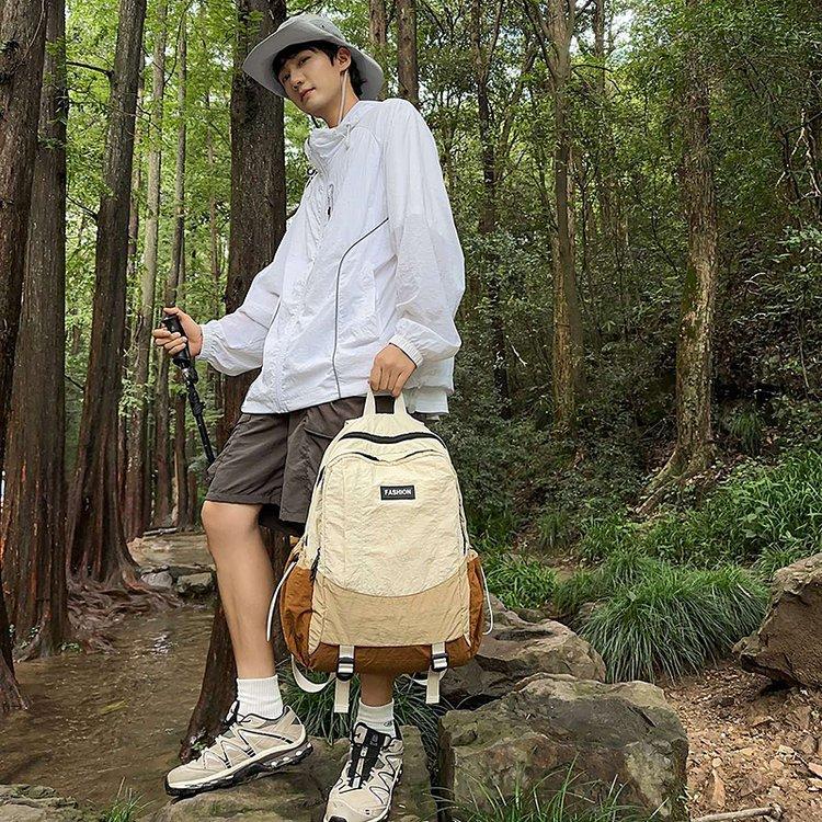 Schoolbag Ins Niche Lightweight Junior High School High School College Students Men and Women Backpack Sports Outdoor Mountaineering Travel Backpack