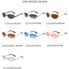 Fashion Rimless Sunglasses Men Women Vintage Brand Design Sun Glasses Lady Oval Eyeglasses Outdoor UV400 Eyewear