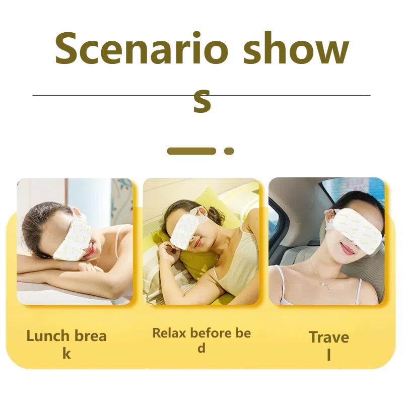 Napařovací oční maska pro úlevu od únavy očí, napařovací horký obkladová oční maska, zatemňovací napařovací oční maska na spaní