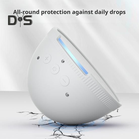 Speaker Silicone Protective Cover Shockproof Impact Resistant Anti-Scratch Easy Adjustment All-Around Protection Protective Cover for EchoPop