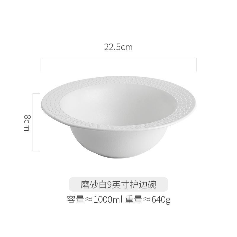 Japanese ceramic straw hat bowl home Lamian Noodles bowl hand-held frontier defence hot salad bowl restaurant wine.