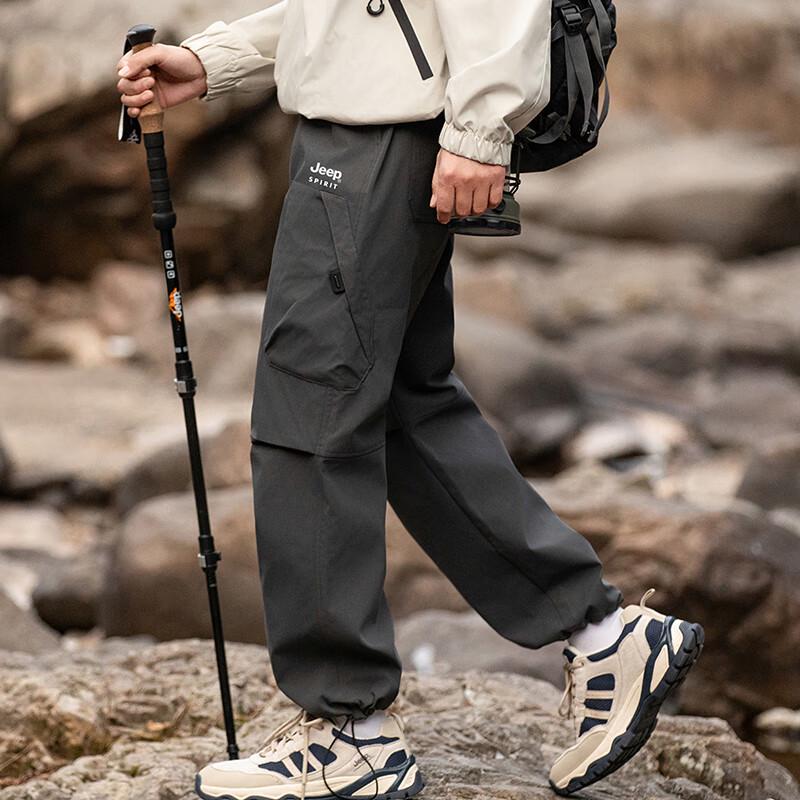 JEEP SPIRIT Men's Outdoor Loose Straight-Leg Cargo Pants