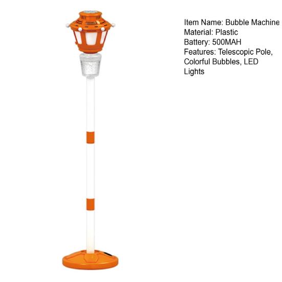 Street Lamp Bubble Machine with Music & LED Lights Automatic Bubble