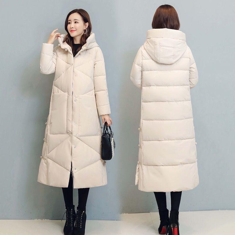 Women's Retro Ethnic Style Long Cotton-Padded Jacket - Winter 2025 Collection