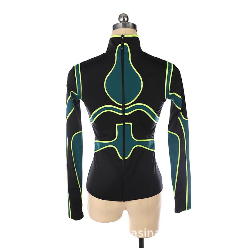 Girls Figure Skating Performance Costume With Rhinestone Embellishment Nylon Blend Top Anime Theme Stage Wear Kids Adults