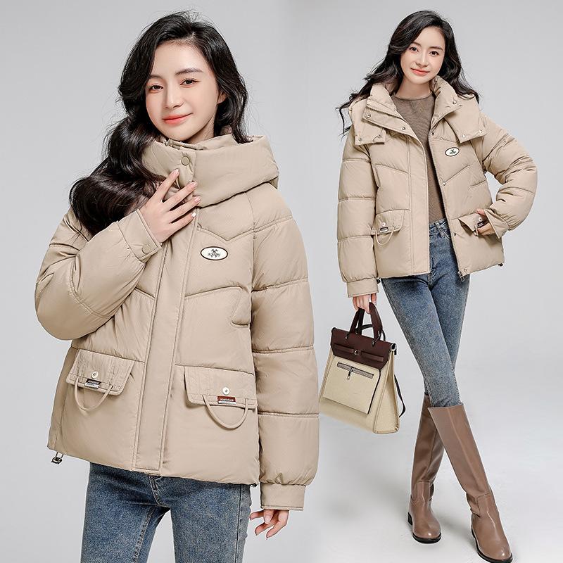 2025 winter cotton clothes women's short Korean version thickened knitted cotton jacket loose high-end jacket