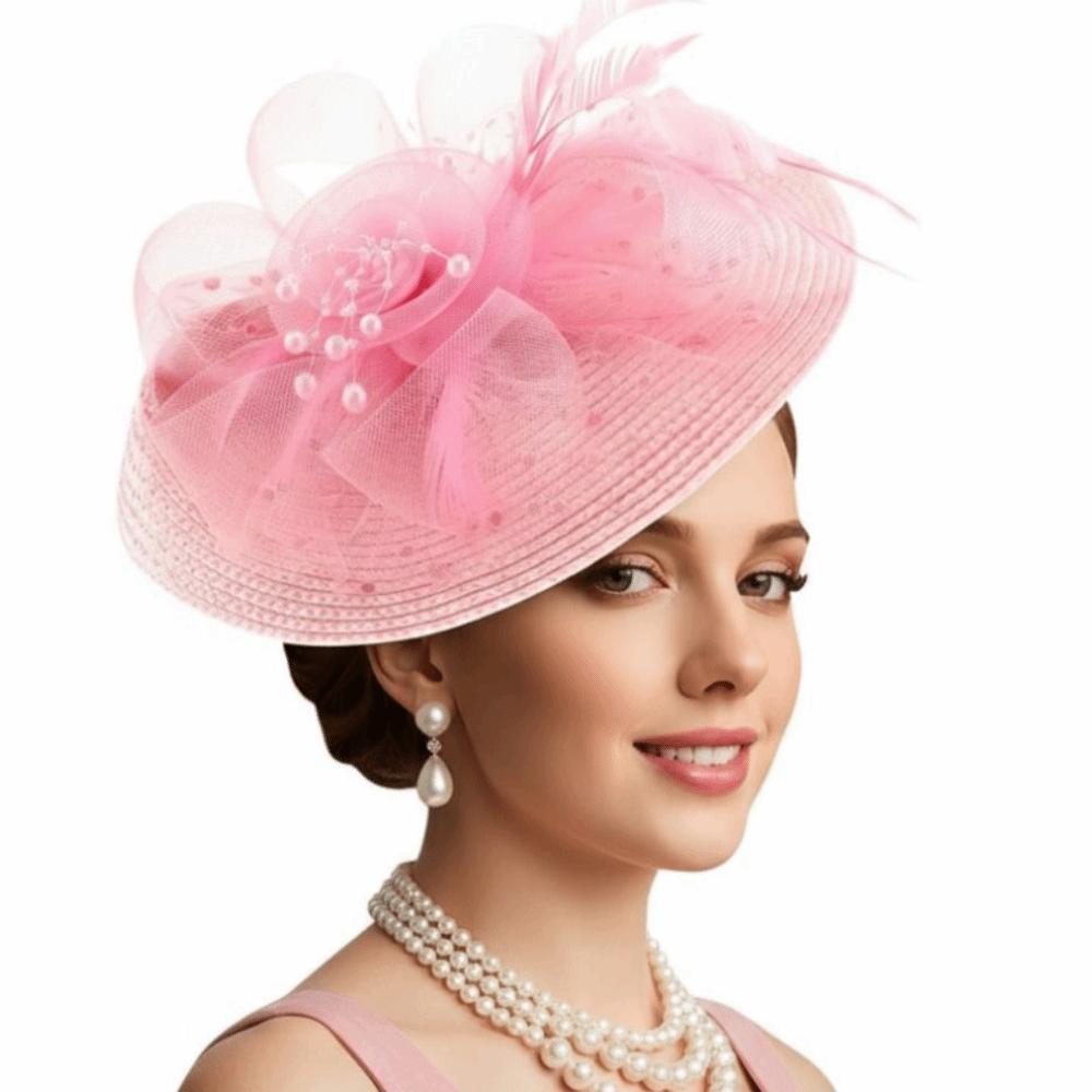 Sweet Vintage Fascinator Hat Elegant 1920s Hair Accessories Mesh Feather Headband  Photography