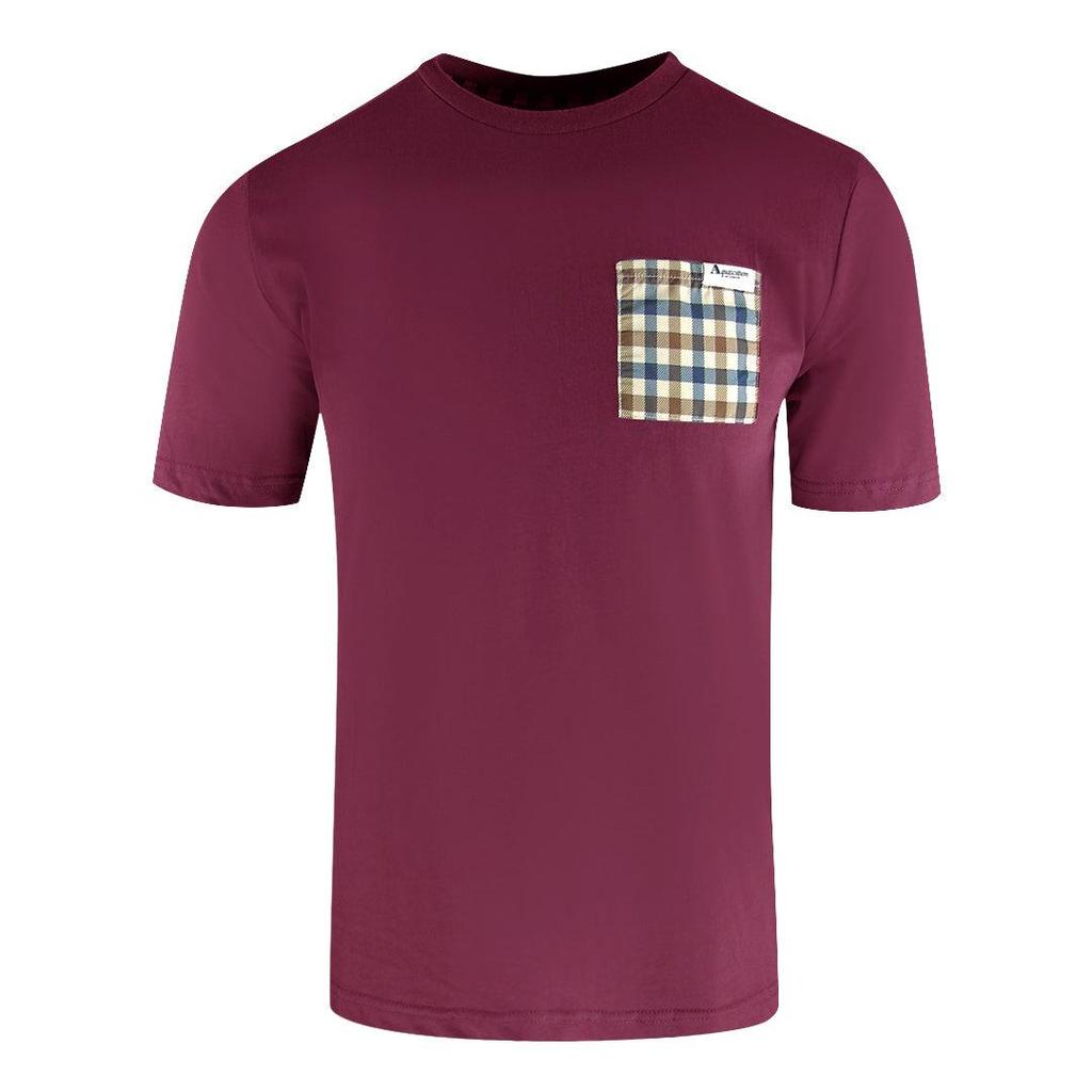 Aquascutum Mens Active Checked Pocket T-Shirt