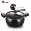 1 Piece Chubby Micro-Pressure Pot Household 7L Large Capacity 26cm Stew Pot Multi-Functional Non-Stick Pot Induction Cooker Gas