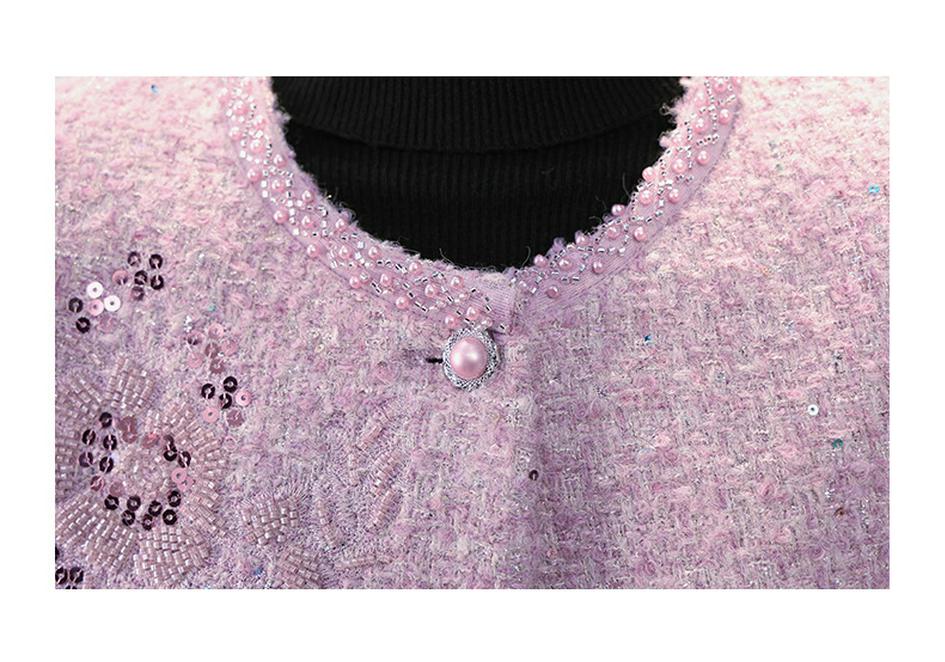 Elegant Spring French-Style Jacket for Middle-Aged & Elderly Women - Noble Lady Collection 2026