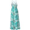 Women's Sleeveless Boho Maxi Dress Spaghetti Summer Tropical Style Beach Vacation