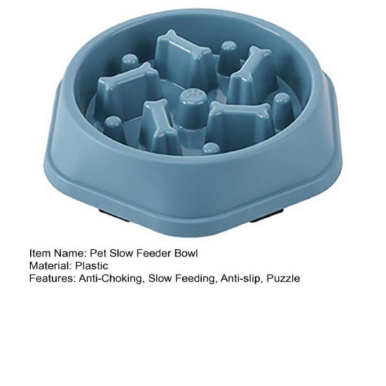 Feeder Dog Bowl Anti-Choking Puzzle Dog Food Bowl Anti-Slip Slow Feeding Dish