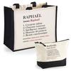 Duo Gift Set - PLANETEE - Jute Tote Bag and Raphaël Toiletry Bag Duo - Jute & Cotton - Personalized (First Name) - French Made