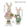 Soft Fabric Easter Rabbit Doll Toy Height Adjustable Hare Figure Ornament For Kids Room Garden Yarn Festival Decoration