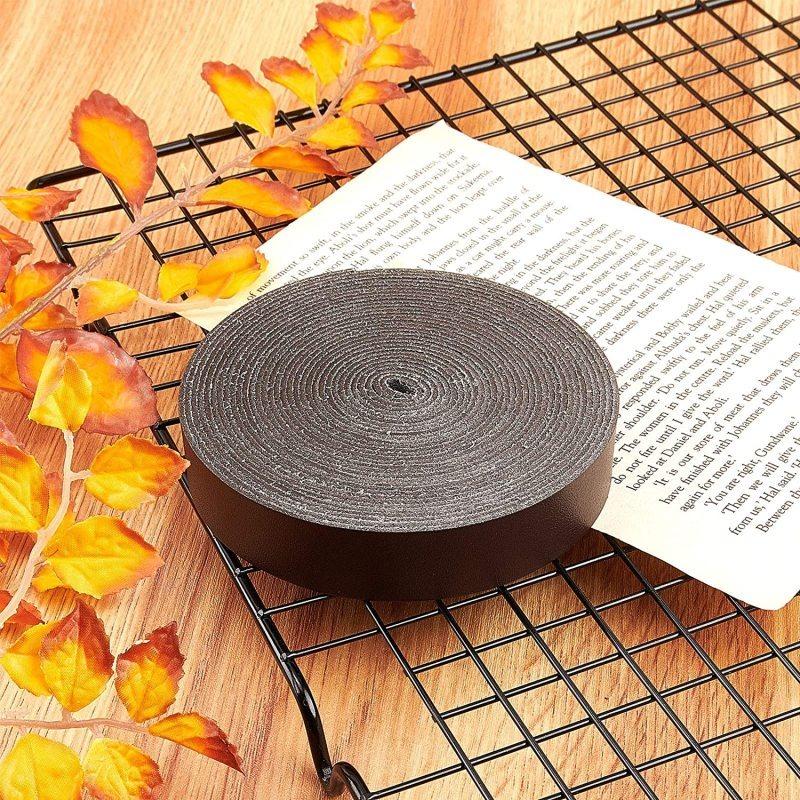 196 palců Měkké kožené řemínky 3/4 palce široké Hnědý kožený řemínek Pás Plnozrnná kožená šňůra Obal pro DIY řemeslné projekty