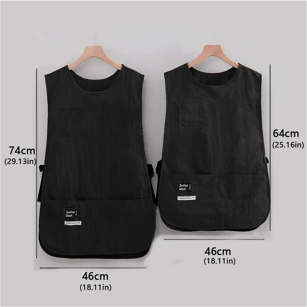 Waterproof Stain-Resistant Apron Nylon Vest Style Breathable Sleeved Apron Anti Dirty Multipurpose Kitchen Aprons