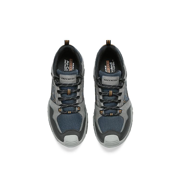 Skechers Comfortable Versatile Casual Shoes Men sneakers Gray Navy-Blue 204493-GYNV