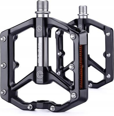 CXWXC Platform Bicycle Pedals Aluminum Reflectors 3 Sealed Bearings