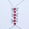 Fashion Accessories, Simple Heart-Shaped Rhinestone Chest Chain, Sexy Luxury Waist Chain Accessories For Nightclub Parties