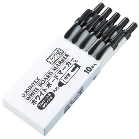 Jointex Board Pack of Knock-Style Markers, Black, 10, H028J-BK-10
