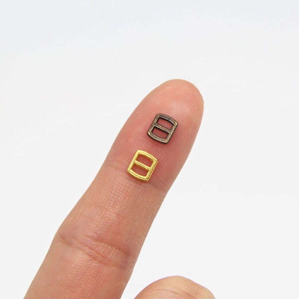 100pcs Metal Doll Belt Buckles Accessories Ultra-small 3mm Mini Shoes Buttons Children Gift