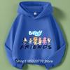 Kids Bluey Hooded Sweatshirt Fall Winter Warm Soft Pullover Comfortable Playwear for Boys Girls