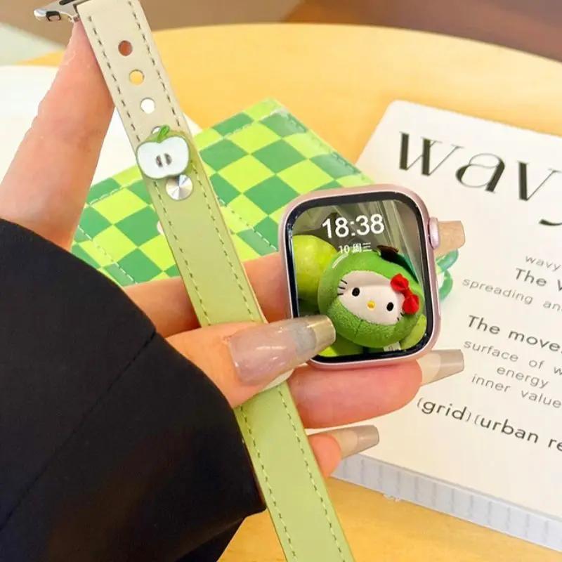 Apple leather strap compatible with 38/40/41/42/44/45/46/49mm compatible with Apple Watch strap Ultra/Se10/9/8/7/6/5/4/3/2/1