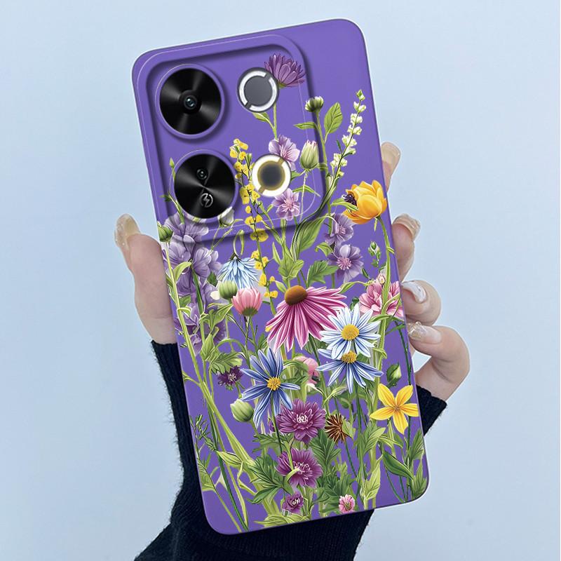 For Itel P65 P671L Etui Fashion Simplicity Oil Painting Floral Protective Phone Case For ItelP65 P 65 Coque Soft Silicone Covers