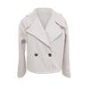 Women's Fashionable, Elegant, Solid-color, Long-sleeved, Short Woolen Coat With A Turned-up Collar