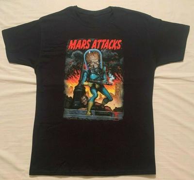 Mars Attacks City Destruction Black T-Shirt Gift For Fan