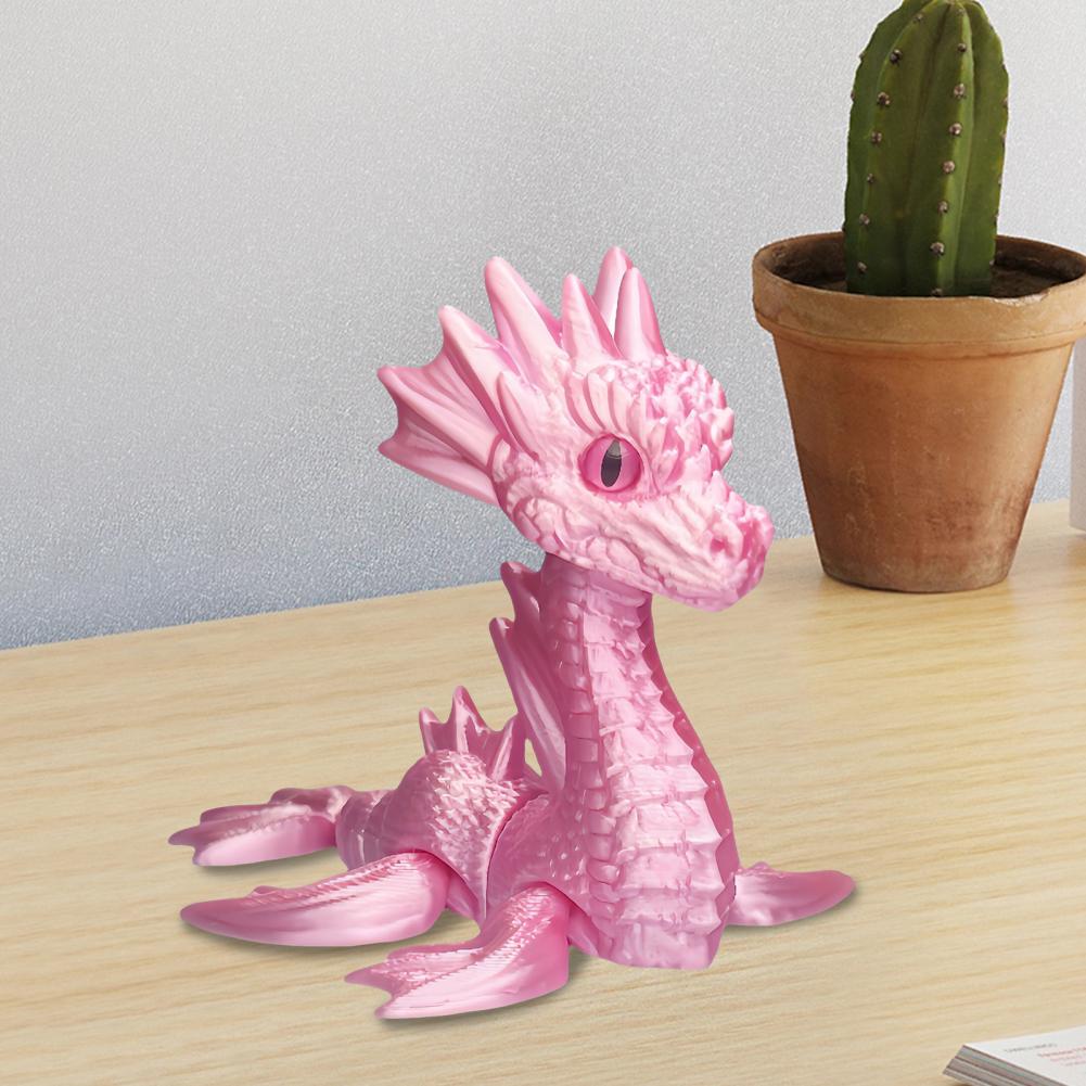 Ornement de Dragon Imprimé en 3D Figurine de Dragon Marin Articulée avec Articulations Mobiles Mini Modèle de Dragon Imprimé en 3D Jouet Fidget