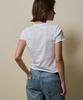 SHINE ON YOU Cotton Jersey Roll Edge T-Shirt _ Pure White