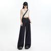 Women's Blue Wide-Leg Loose Fit Jeans - 2024 Summer Casual Floor-Length Pants