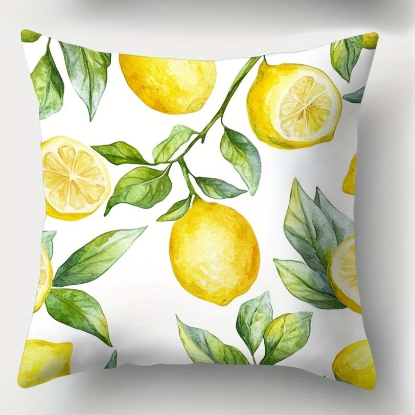 Lemon Pillow Covers Fresh Fruit Designs Holiday Sofa Home Room Office Living Decor Single Sided Printing Summer Kitchen Cushion
