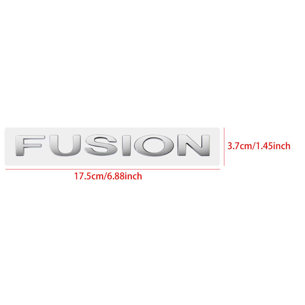 Car ABS Fusion Letter Emblem Sticker Auto Trunk Badge Decal For Ford Focus Mk2 Fiesta Kuga Explorer Mk4 Ranger Mk7 Mustang Party