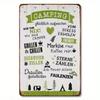 Vintage Metal Poster Wall Art, Retro Camping Sign for Garage Home Decor 8x12 Inch