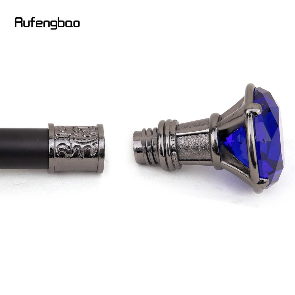 Lila Diamant-Typ-Silber-Gehstock, modischer dekorativer Gehstock, Gentleman, eleganter Cosplay-Gehstock, Knauf, Crosier, 93 cm