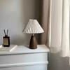 Pleated Retro LED Table Lamp Room Decoration Night Lamp USB For Home Living Bedroom Bedside Decorative Simple Desk Lighting