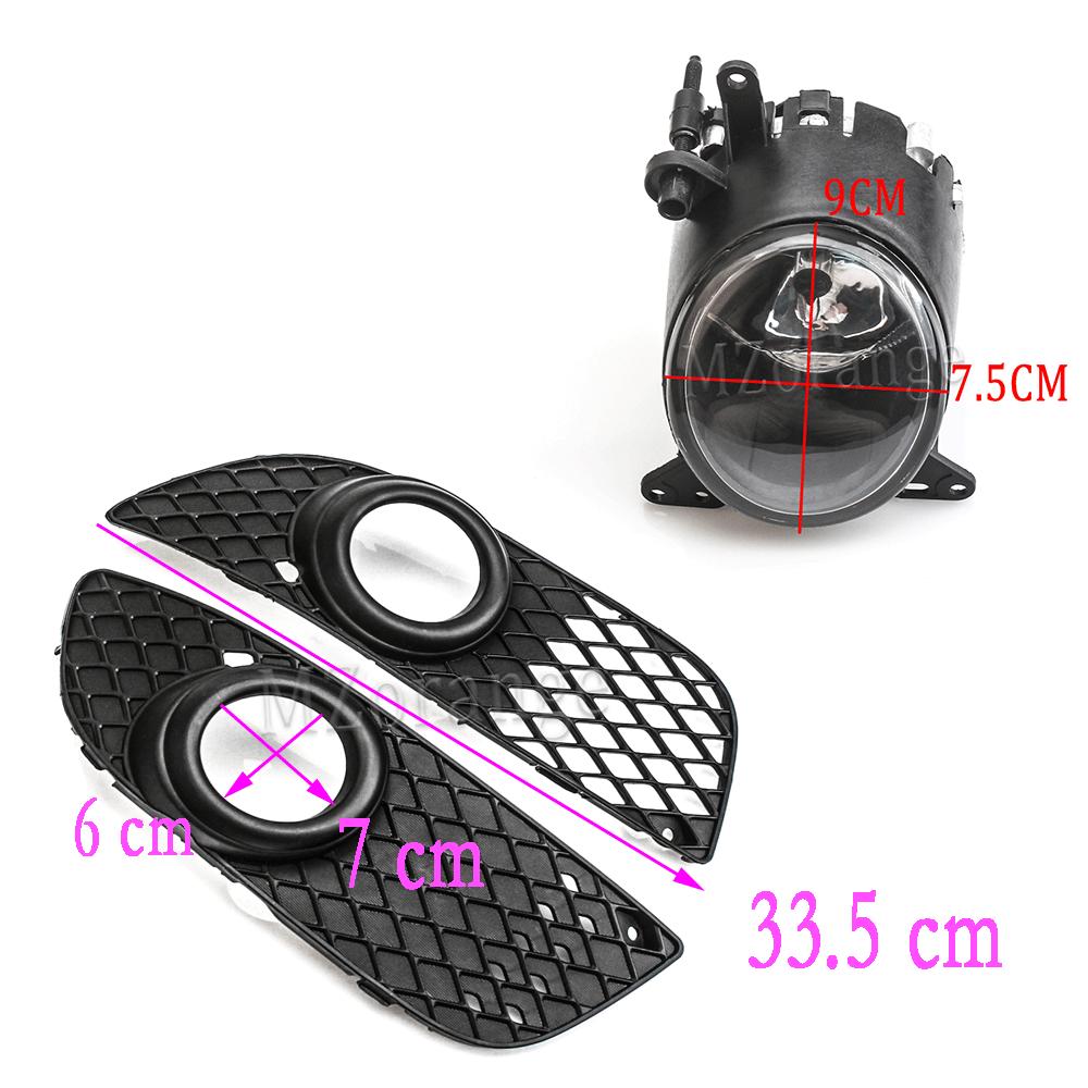 Fog Lights for Mitsubishi Lancer Lancer-ex 2008-2013 Led Halogen Headlight Foglight Cover Frame Grill Bezel Harness Switch