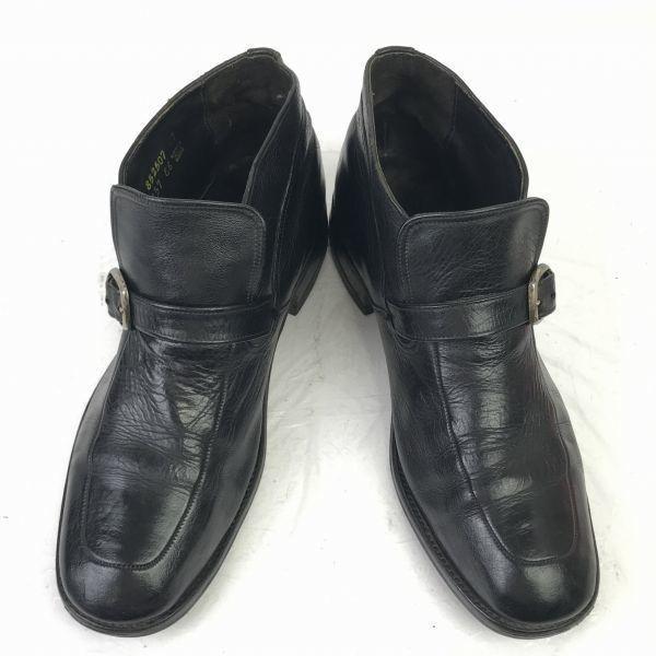 90s Vintage FREEMAN Pebble Leather Chukka Boots Black 8D 25.5 Dress shoes(USED)