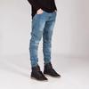 Trendige Motorrad Casual Plissee Slim Fit Small Leg Jeans